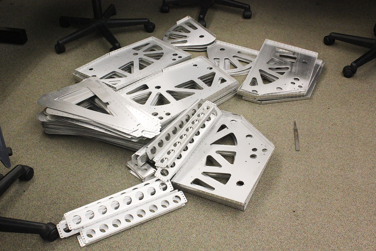 Robots were finalized using CAD software and parts were fabricated at a machine shop.
